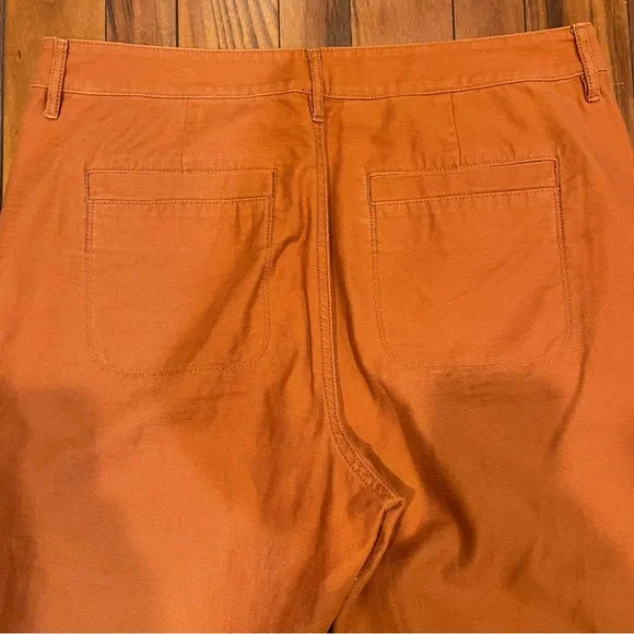 J. Crew Re-Imagined Pants Garment Dyed Foundry Chinos Women 12 Rust Sailor Boho - Picture 8 of 9
